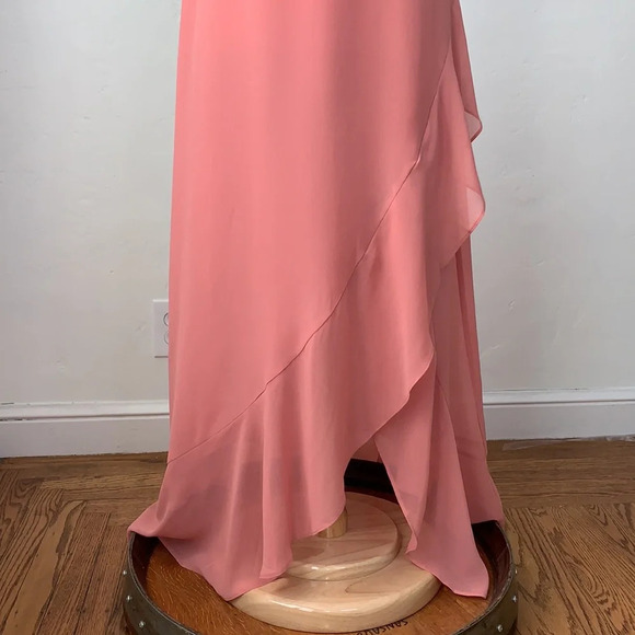 LULU’S Ada Lace Up Back Bohemian Maxi Slip Dress in Rusty Rose Size Medium - Picture 6 of 16